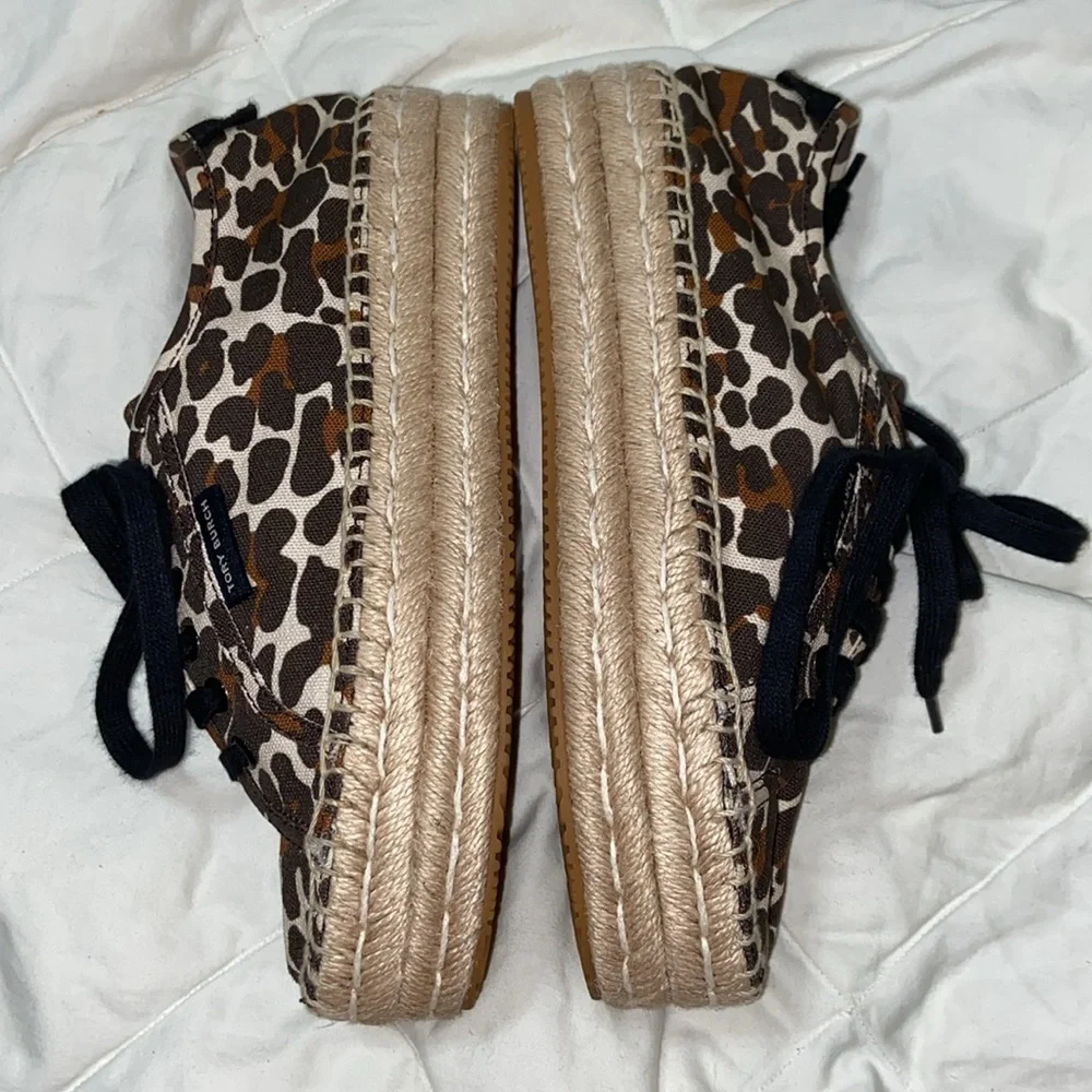 Nwot Tory Burch Seaside Oxford Platform Espadrilles Reva Leopard sneakers